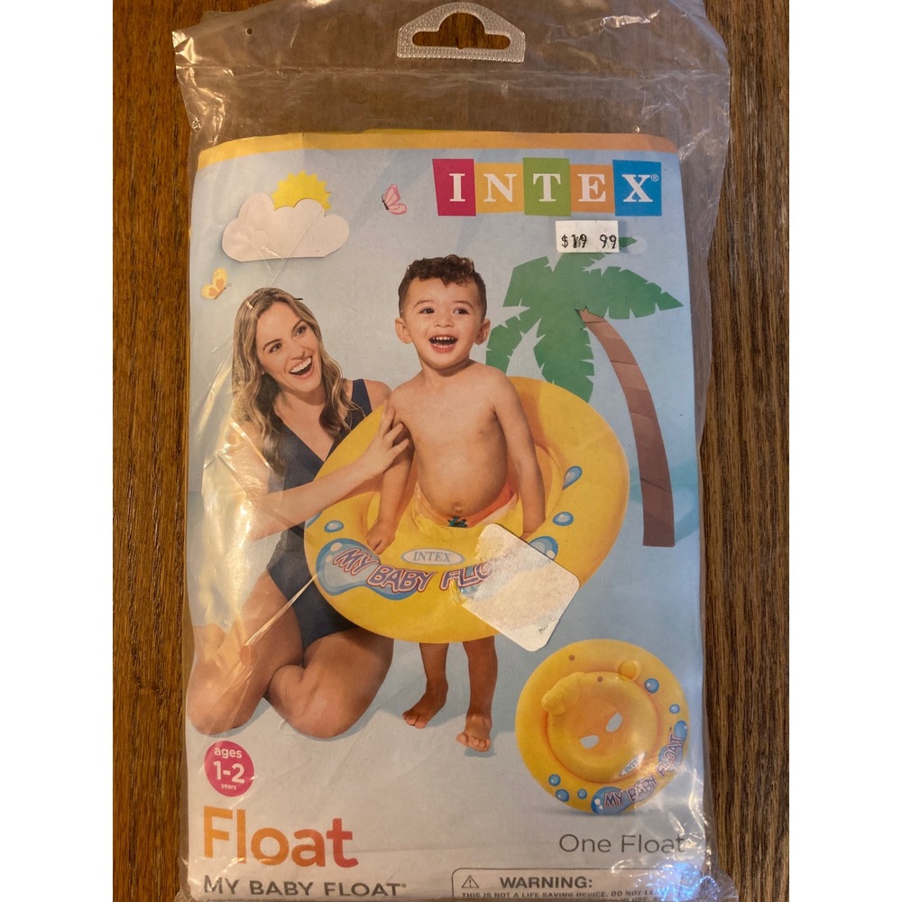 Intex My Baby Float Yellow Inflatable Pool Ring Ages 1-2 Years 59574 NEW